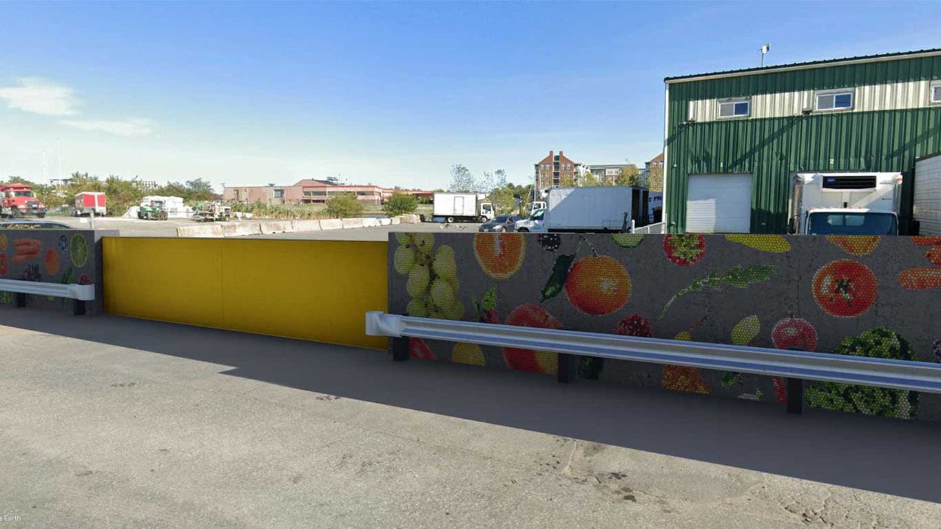 Project Rendering - Resilience Provisions West Viewed from Market Street Source: Tetra Tech, 2023